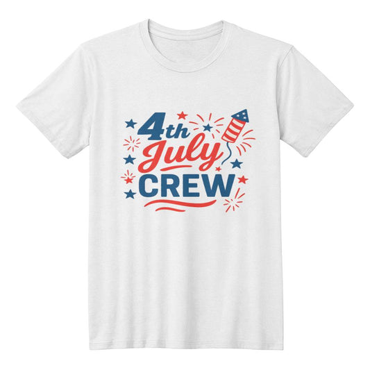 4th of July Crew T-Shirt – Patriotic Party Vibes Only 🇺🇸
